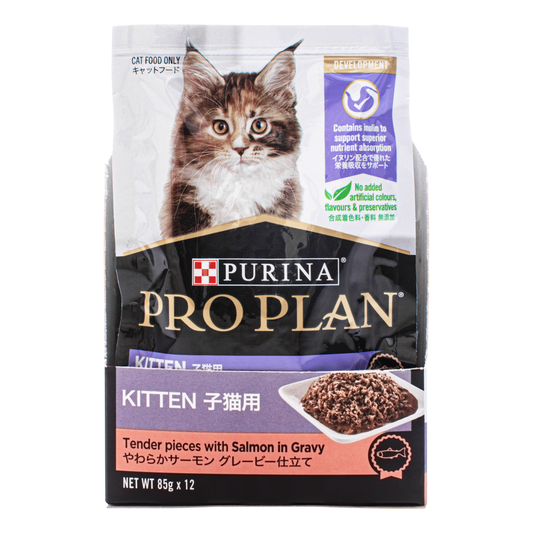 PRO PLAN Kitten Salmon with Gravy 85g (12pk)