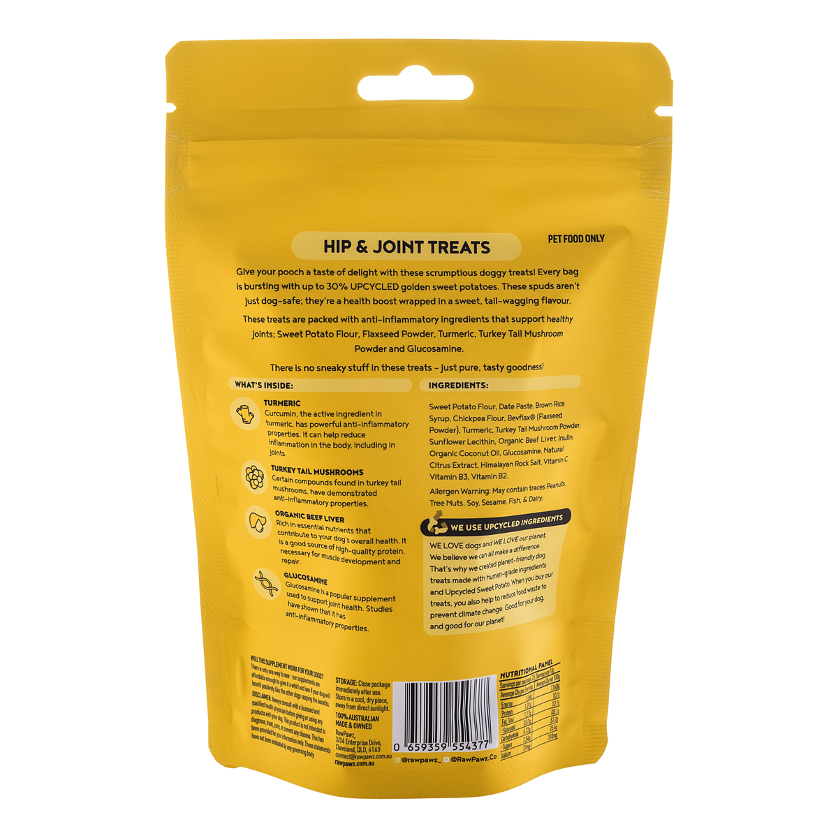 Raw Pawz Hip and Joints Treats 165g