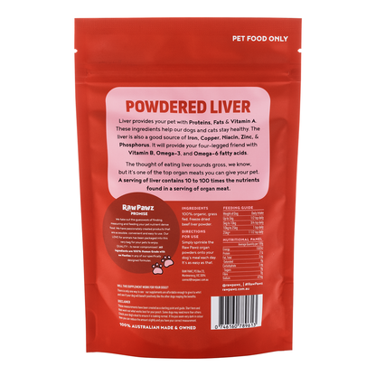 Raw Pawz Liver Organ Powder 105g