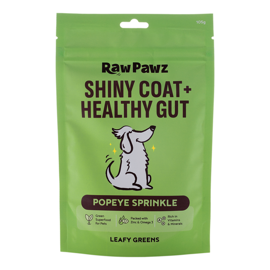 Raw Pawz Shiny Coat & Healthy Gut Popeye Sprinkle 105g