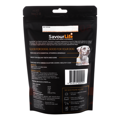 SavourLife+ Australian Duck Strips 150g