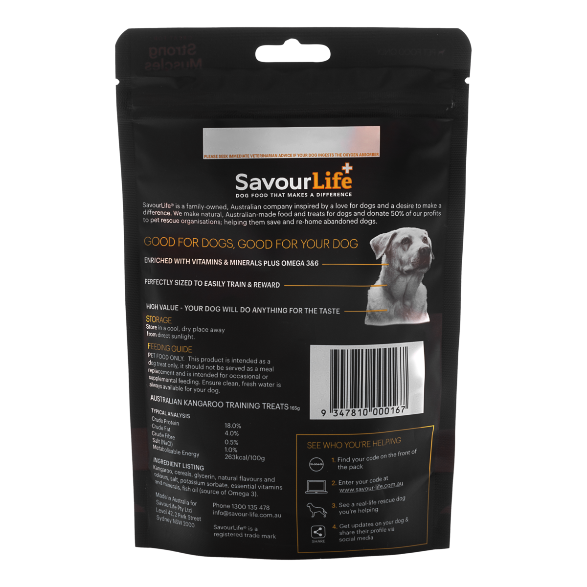 SavourLife+ Australian Kangaroo Training Treats 165g