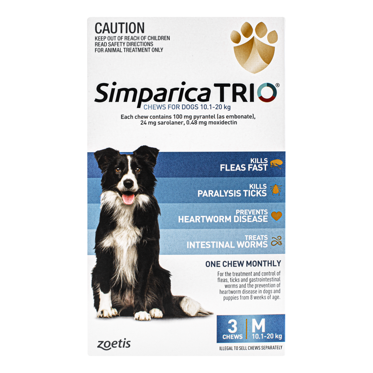 Simparica TRIO 10.1-20kg Blue