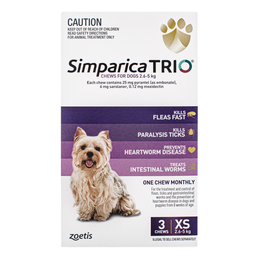 Simparica TRIO 2.6-5kg (Purple 3pk)