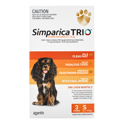 Simparica TRIO 5.1-10kg Orange