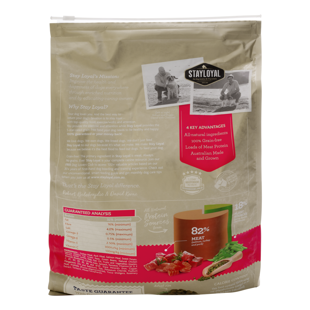 Stay Loyal Dog Premium Salmon, Turkey, & Pork Grain Free 8kg