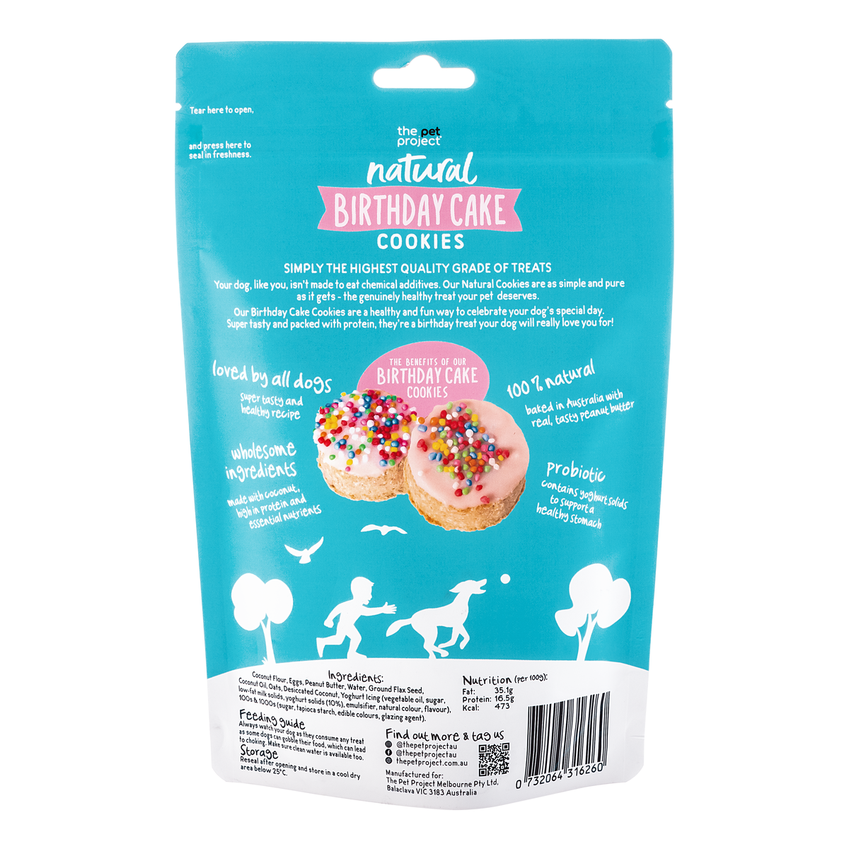 The Pet Project Birthday Cake Cookies (8pk)