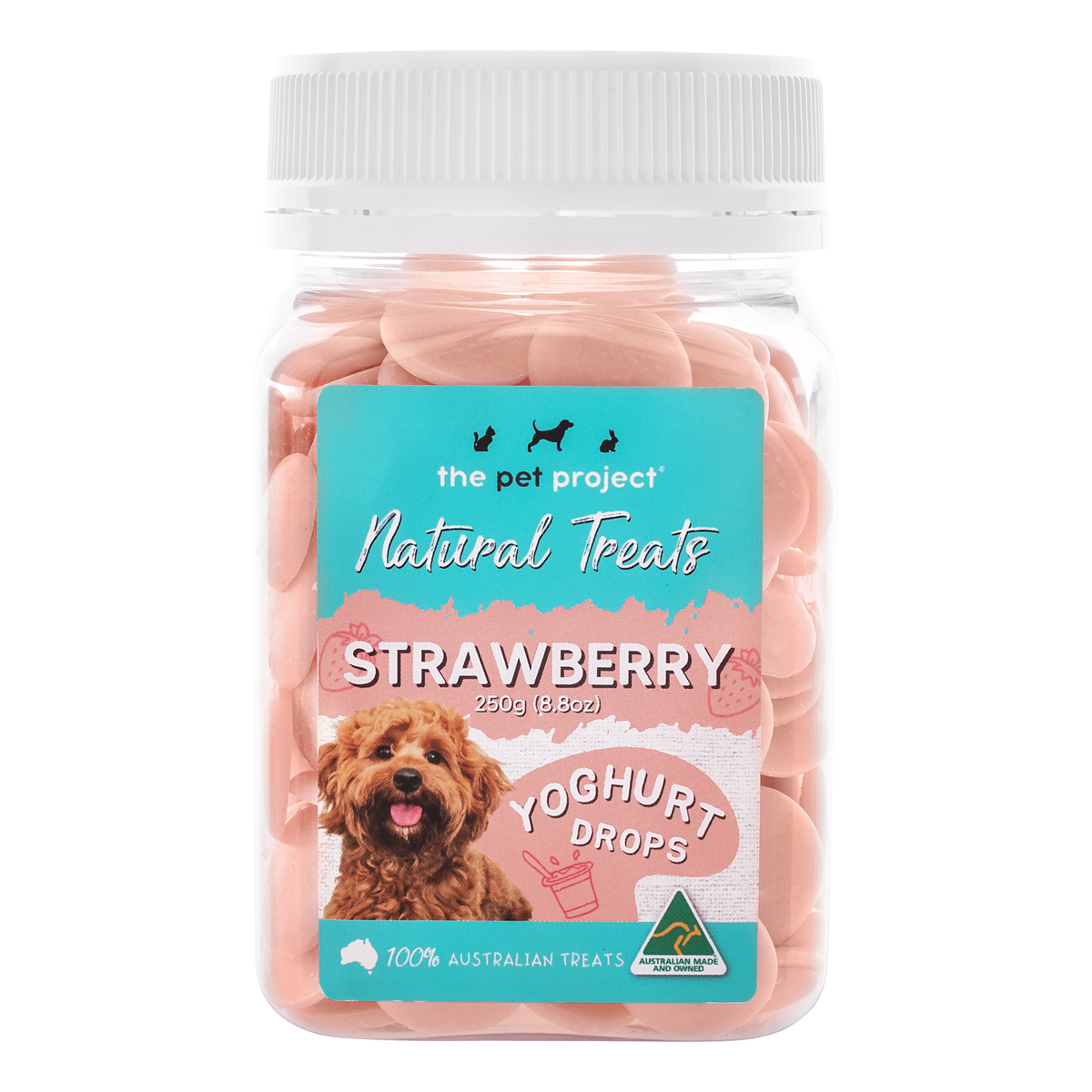 The Pet Project Yoghurt Drops Strawberry 250g