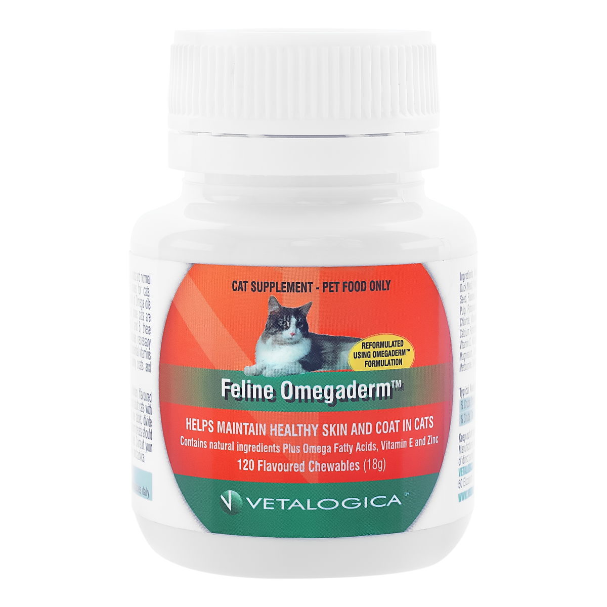 Vetalogica Feline Omegaderm 18g (120 chews)