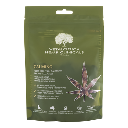 Vetalogica Hemp Clinicals Calming Cat Treats 100g