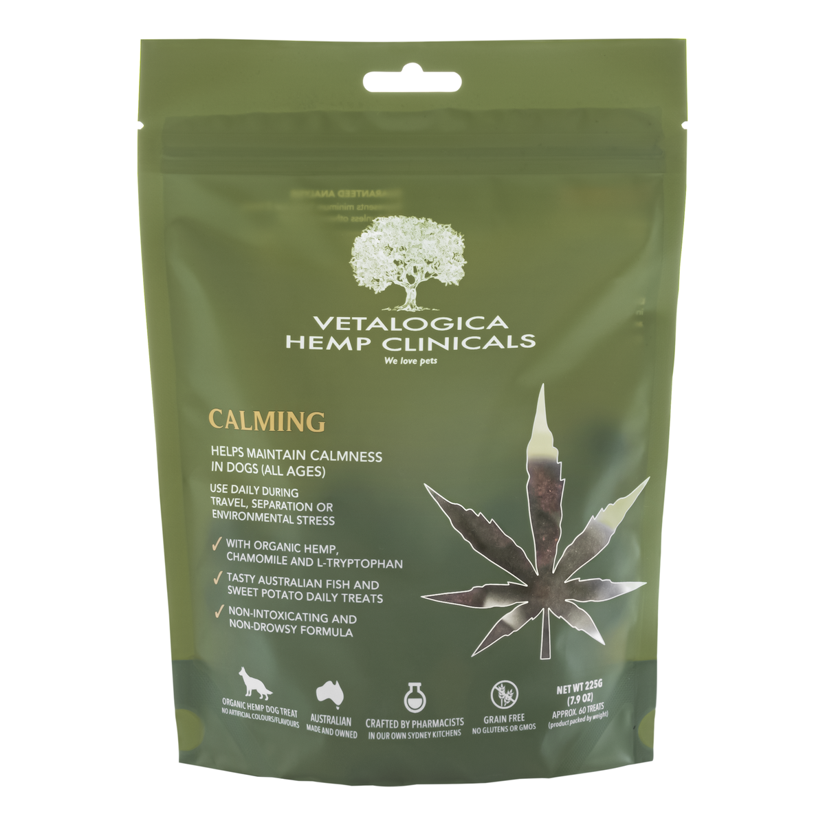 Vetalogica Hemp Clinicals Calming Dog Treats 225g