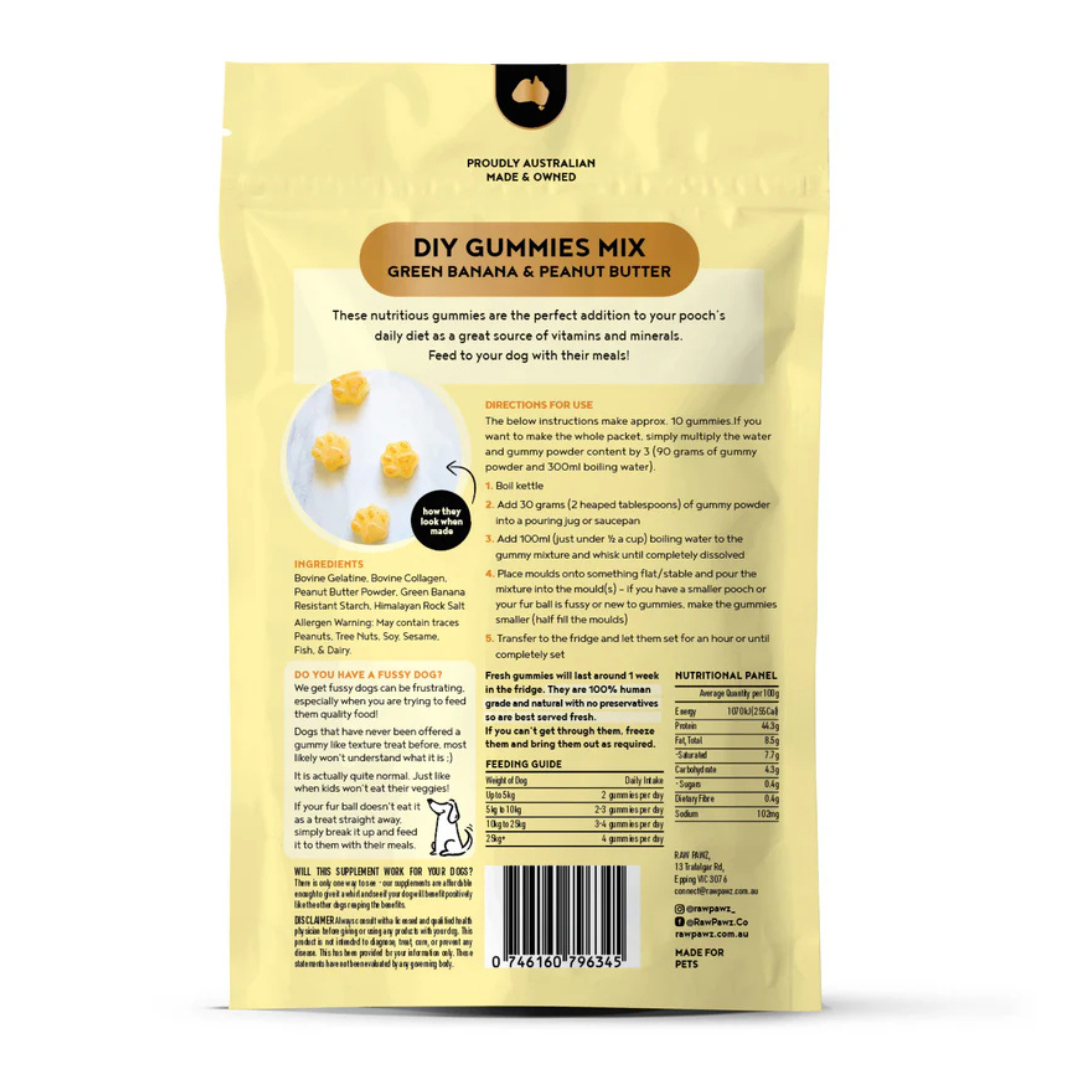 Raw Pawz Peanut Butter & Banana DIY Gummies 90g