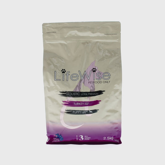 LifeWise Puppy (Stage 3) Grain Free Turkey & Lamb with Veg Large Bites 2.5kg