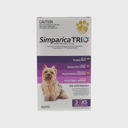 Simparica TRIO 2.6-5kg (Purple 3pk)