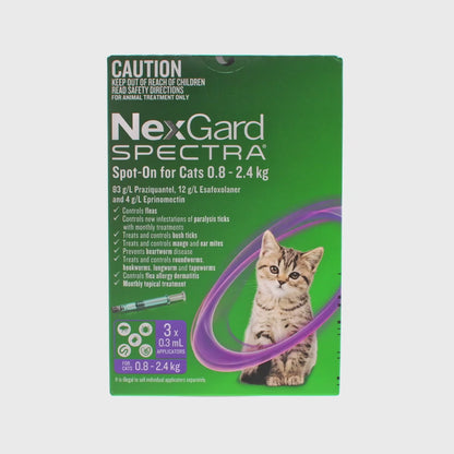 NexGard SPECTRA Spot-On for Cats 0.8-2.4kg