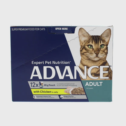 ADVANCE Cat Chicken in Jelly Single Serve Meals (Wet) 85g (12pk)