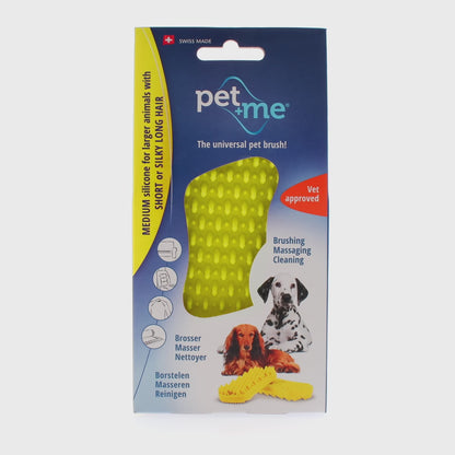 Pet+Me Soft M/L Short Hair Dog Brush (Yellow)