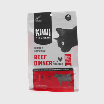 Kiwi Kitchens Air Dried Beef with Chicken Cat Dinner 500g