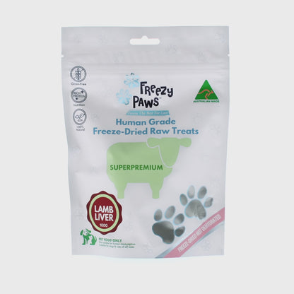 Freezy Paws Freeze Dried Lamb Liver Treats 100g