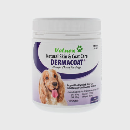 Vetnex DermaCoat Omega Chews for Dogs 300g (60 chews)