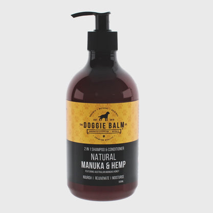 DoggieBalm Manuka & Hemp 2-in-1 Shampoo with Conditioner 500ml