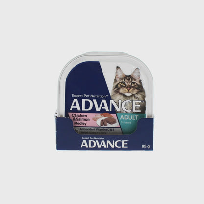 ADVANCE Cat Adult Chicken & Salmon Medley 85g (7pk)