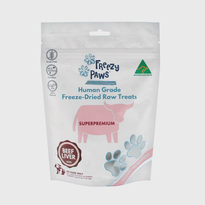 Freezy Paws Freeze Dried Beef Liver Treats 100g