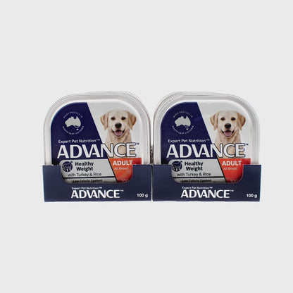 ADVANCE Dog Adult Healthy Weight Turkey with Rice 100g (12pk)