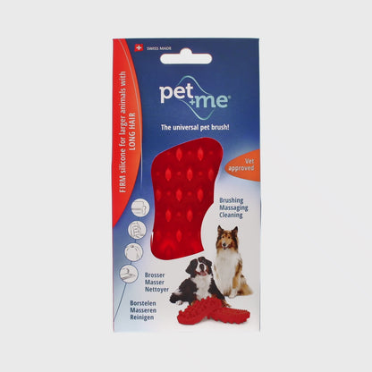 Pet+Me Soft M/L Long Hair Dog Brush (Red)